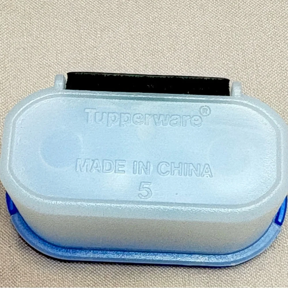 Tupperware Mini Modular Mates with Blue Lid Magnet So vintage and Collectible